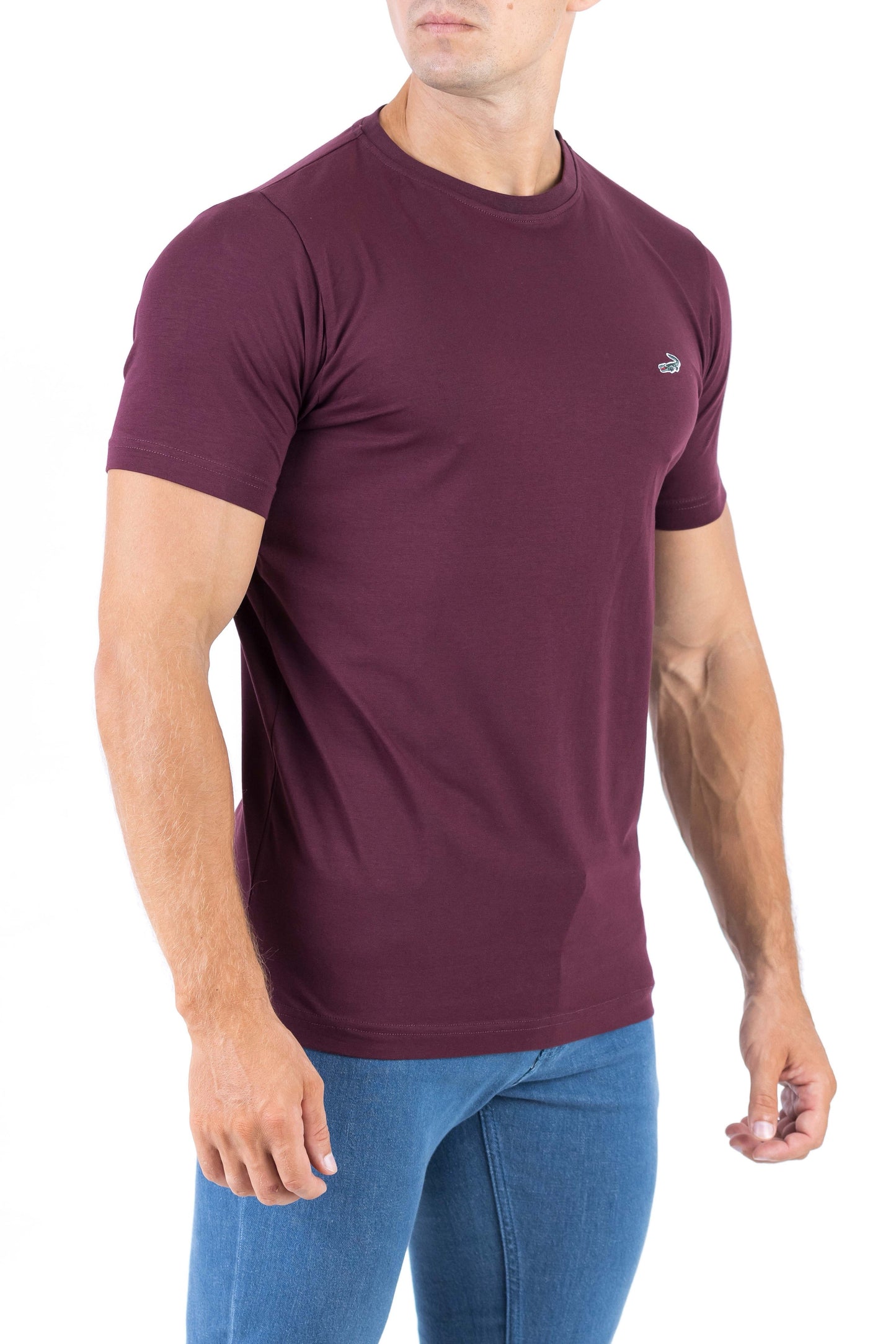 Crocodile Crew Neck Single Jersey Action Fit - Biking Red