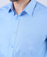 Crocodile Men Formal Seasonal Slim Fit F/S Shirts - Blue