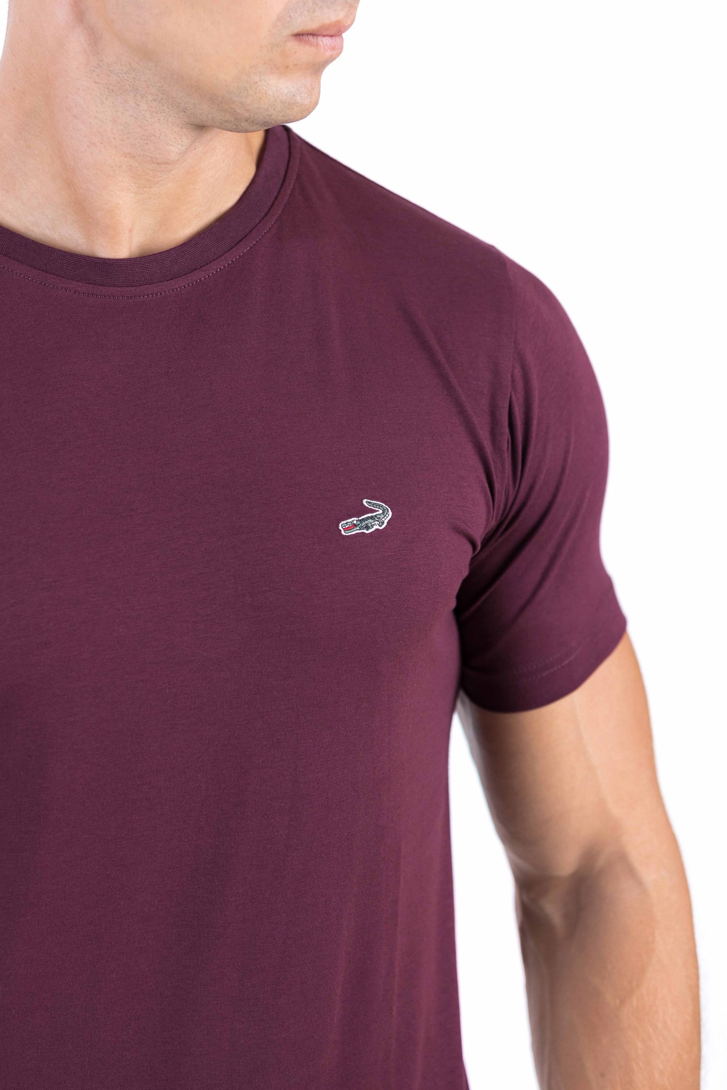 Crocodile Crew Neck Single Jersey Action Fit - Biking Red