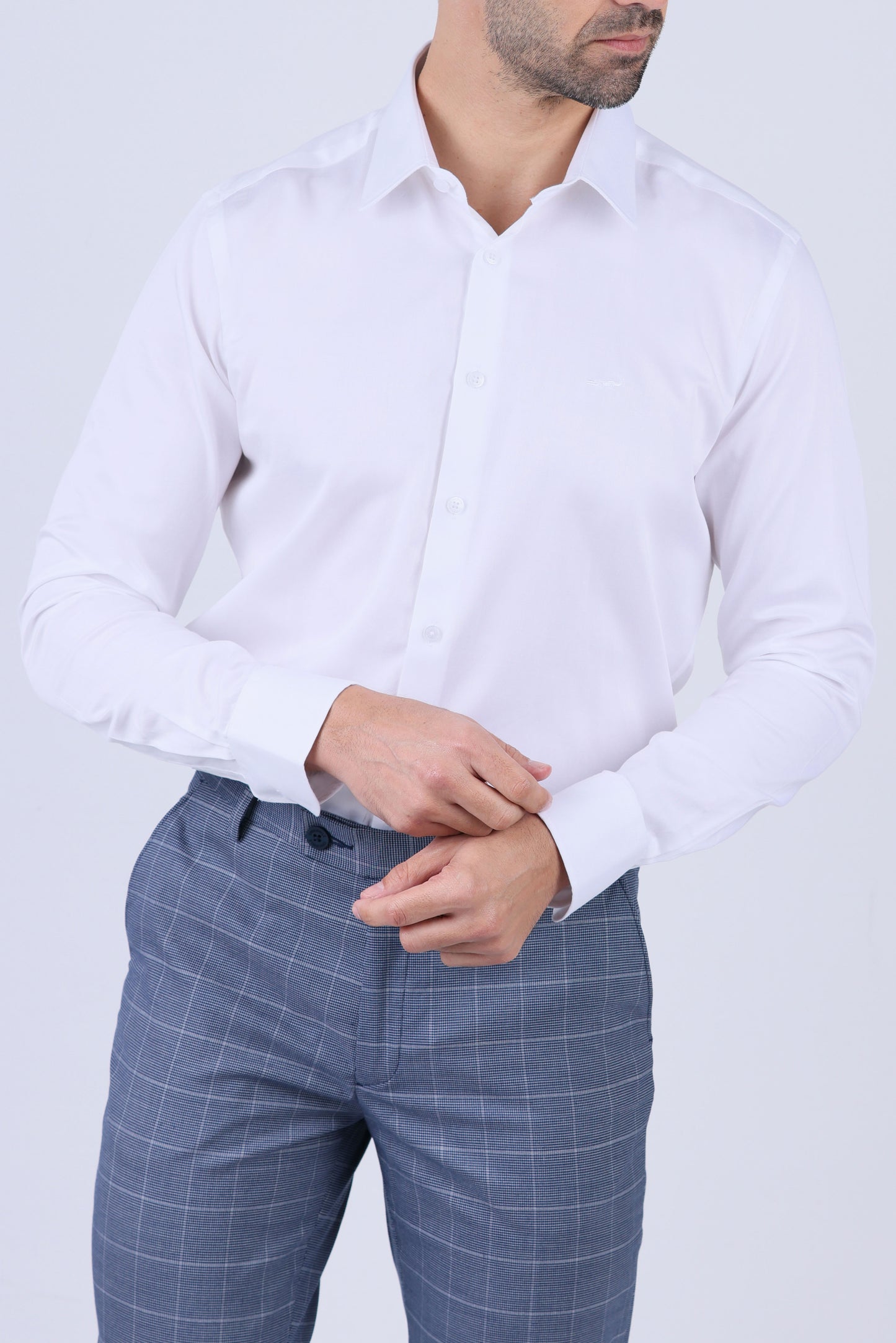 Crocodile Men Evening Slim Fit Shirts - White