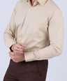 Crocodile Slim Fit Semi Casual Shirt - Wheat