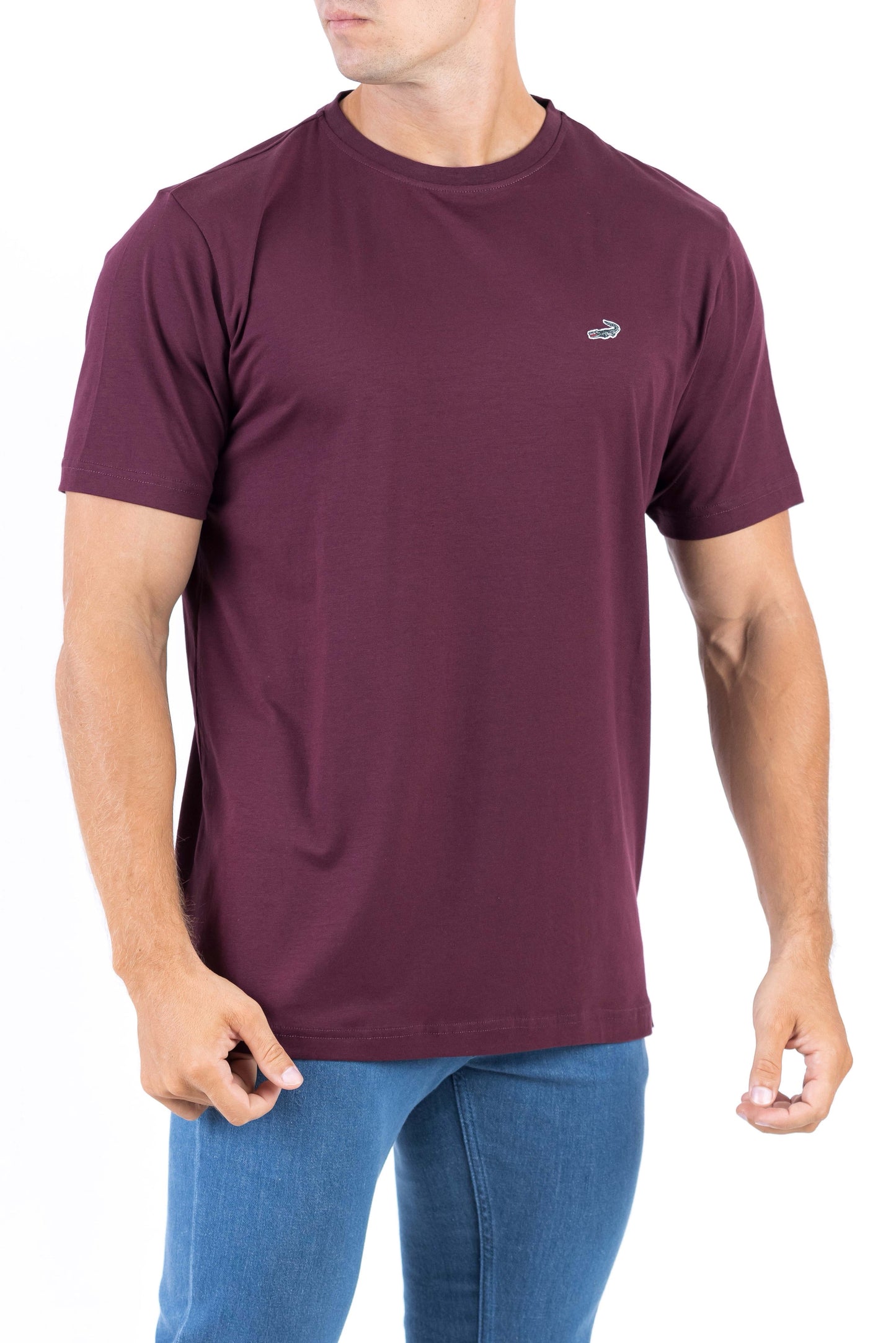 Crocodile Crew Neck Single Jersey Regular Fit - Biking Red
