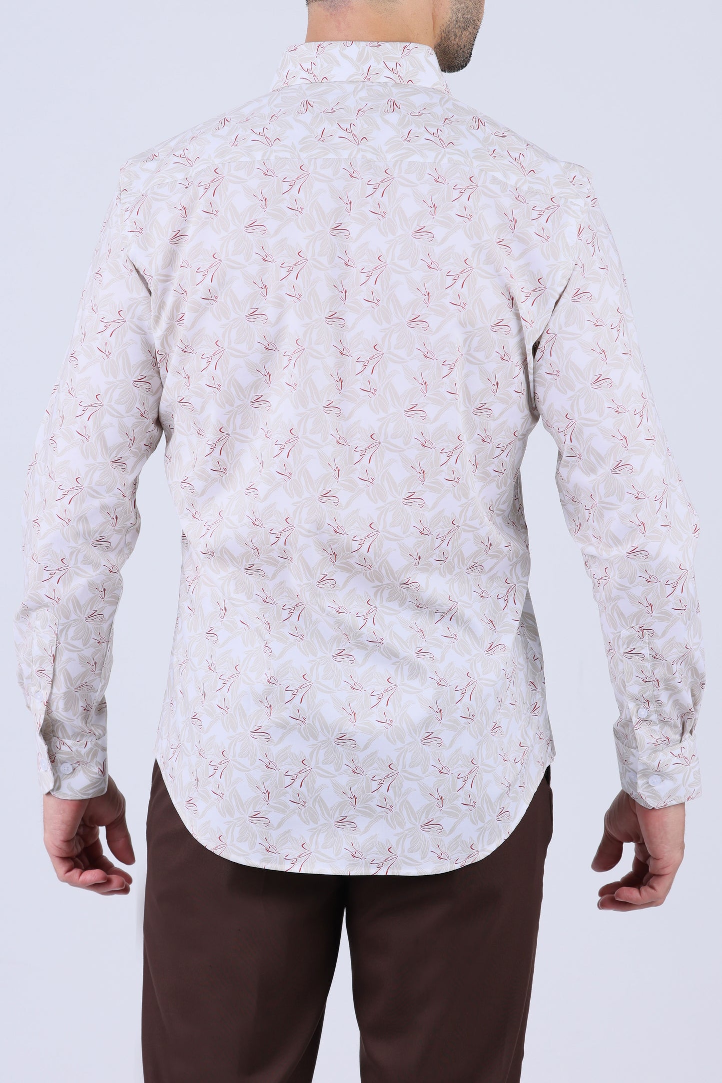 Crocodile Men Evening Slim Fit Shirts - Cream