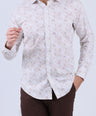 Crocodile Men Evening Slim Fit Shirts - Cream