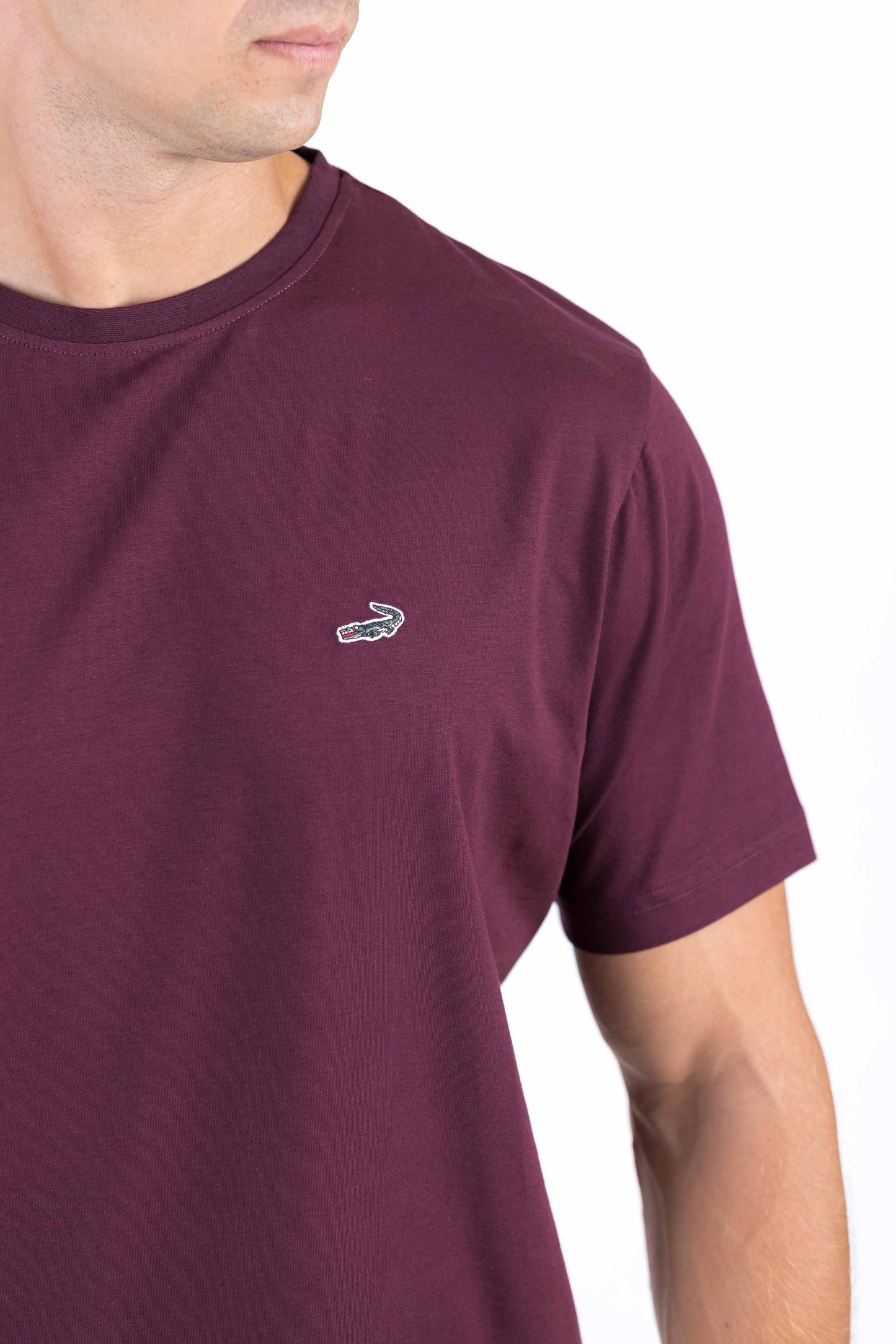 Crocodile Crew Neck Single Jersey Regular Fit - Biking Red