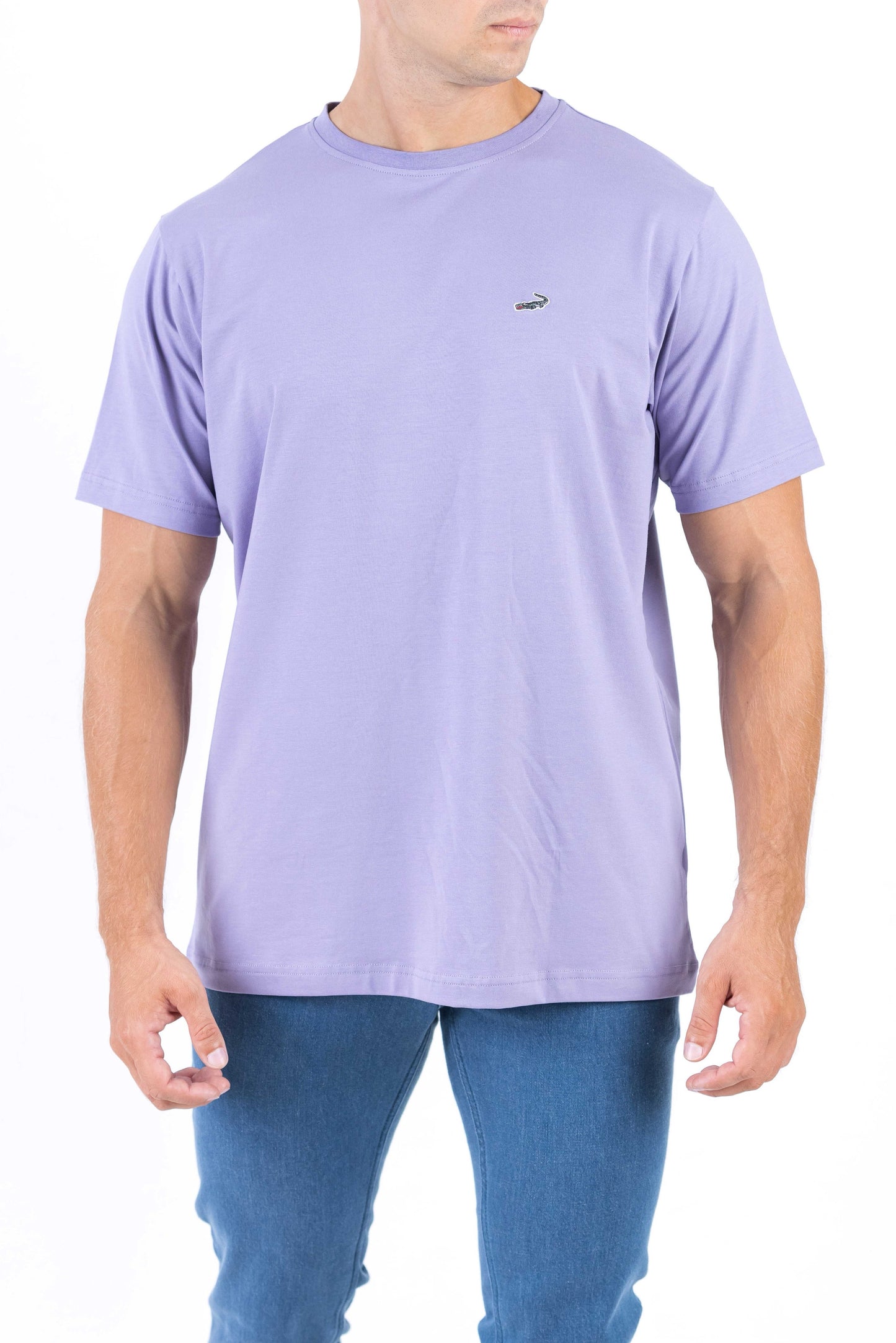 Crocodile Crew Neck Single Jersey Regular Fit - Dusty Lavender