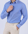 Crocodile Men Semi Casual Slim Fit Shirt - Victoria Blue
