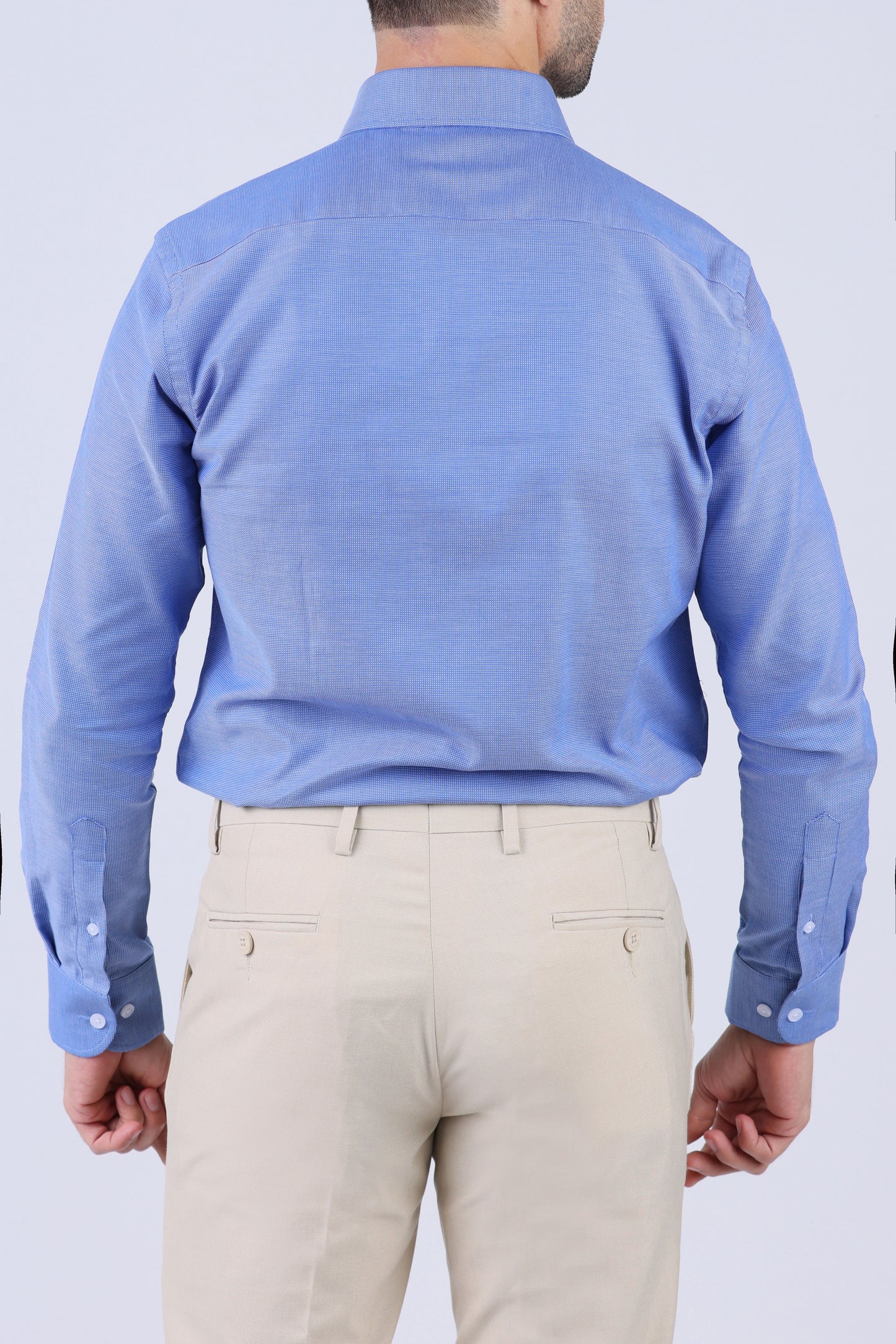 Crocodile Men Semi Casual Slim Fit Shirt - Victoria Blue