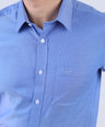 Crocodile Men Semi Casual Slim Fit Shirt - Victoria Blue
