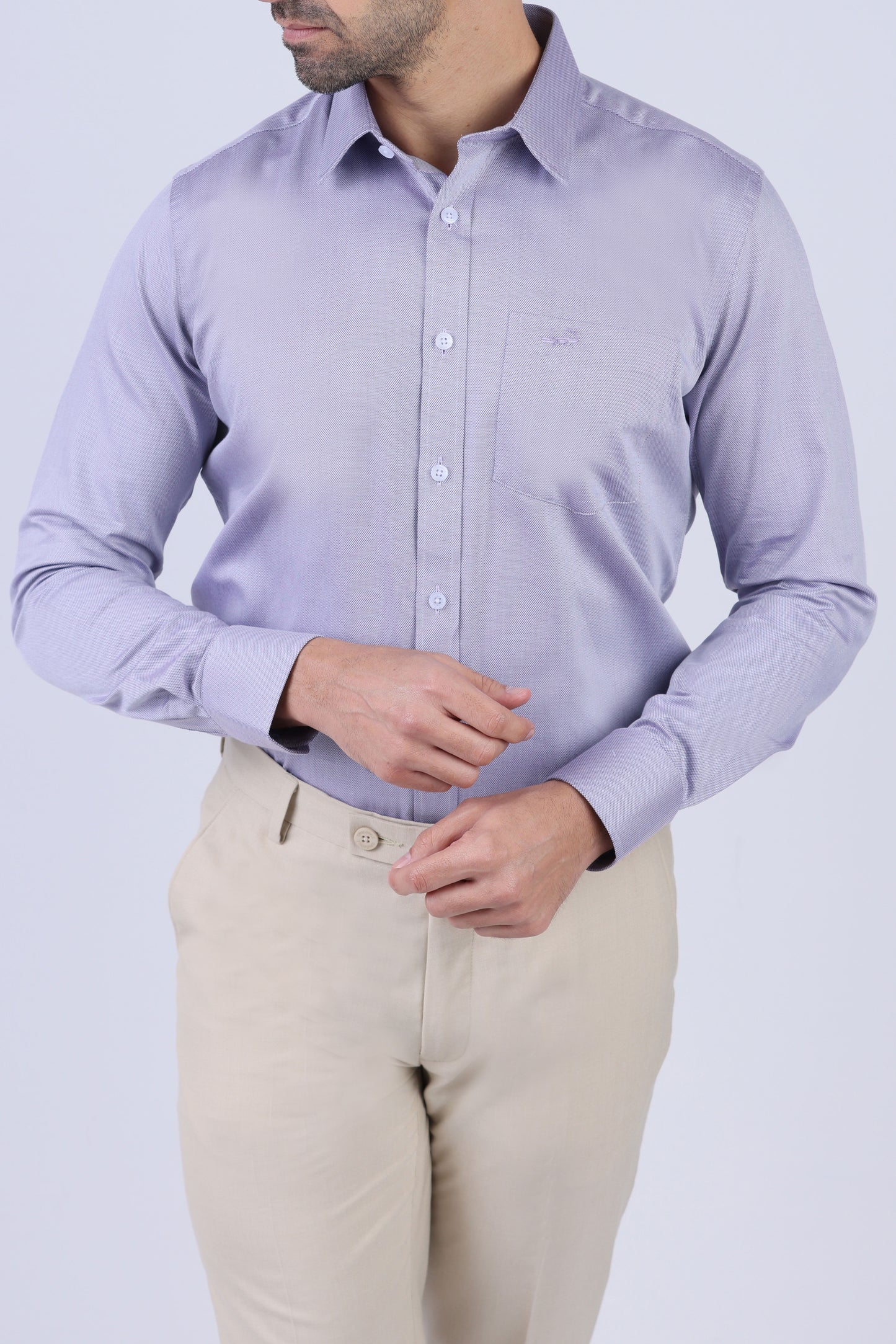 Crocodile Men Semi Casual Slim Fit Shirt - Purple