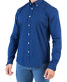 Crocodile Semi Casual Plain Slim Fit Shirt - Blue Estate