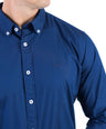 Crocodile Semi Casual Plain Slim Fit Shirt - Blue Estate