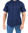 Crocodile Semi Casual Plain Slim Fit Shirt - Blue Depths