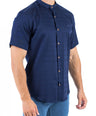 Crocodile Semi Casual Plain Slim Fit Shirt - Blue Depths