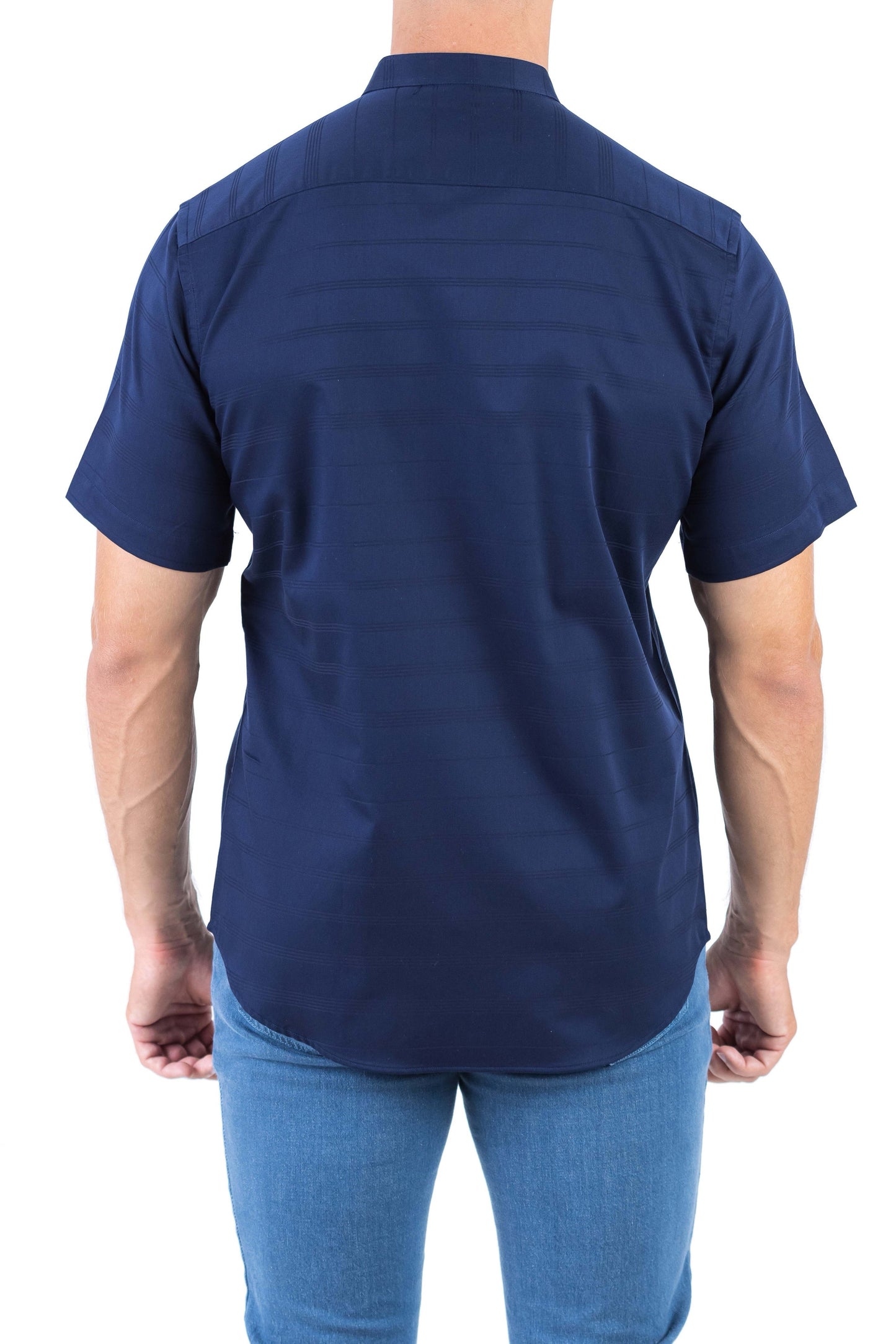 Crocodile Semi Casual Plain Slim Fit Shirt - Blue Depths