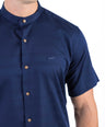Crocodile Semi Casual Plain Slim Fit Shirt - Blue Depths