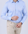 Crocodile Men Formal Seasonal Slim Fit Shirts - Blue Cashmere