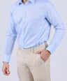 Crocodile Men Formal Seasonal Slim Fit Shirts - Blue Cashmere