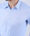 Crocodile Men Formal Seasonal Slim Fit Shirts - Blue Cashmere
