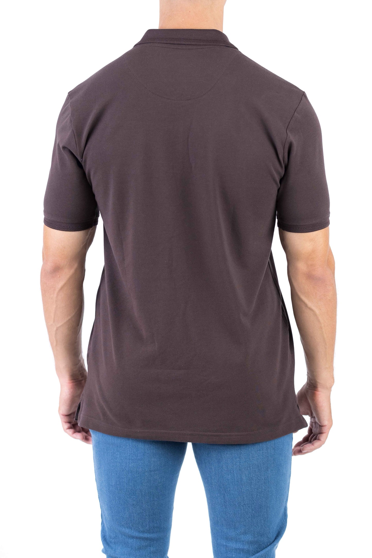 Crocodile Regular Fit Pima Polo - Coffee