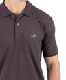 Crocodile Regular Fit Pima Polo - Coffee