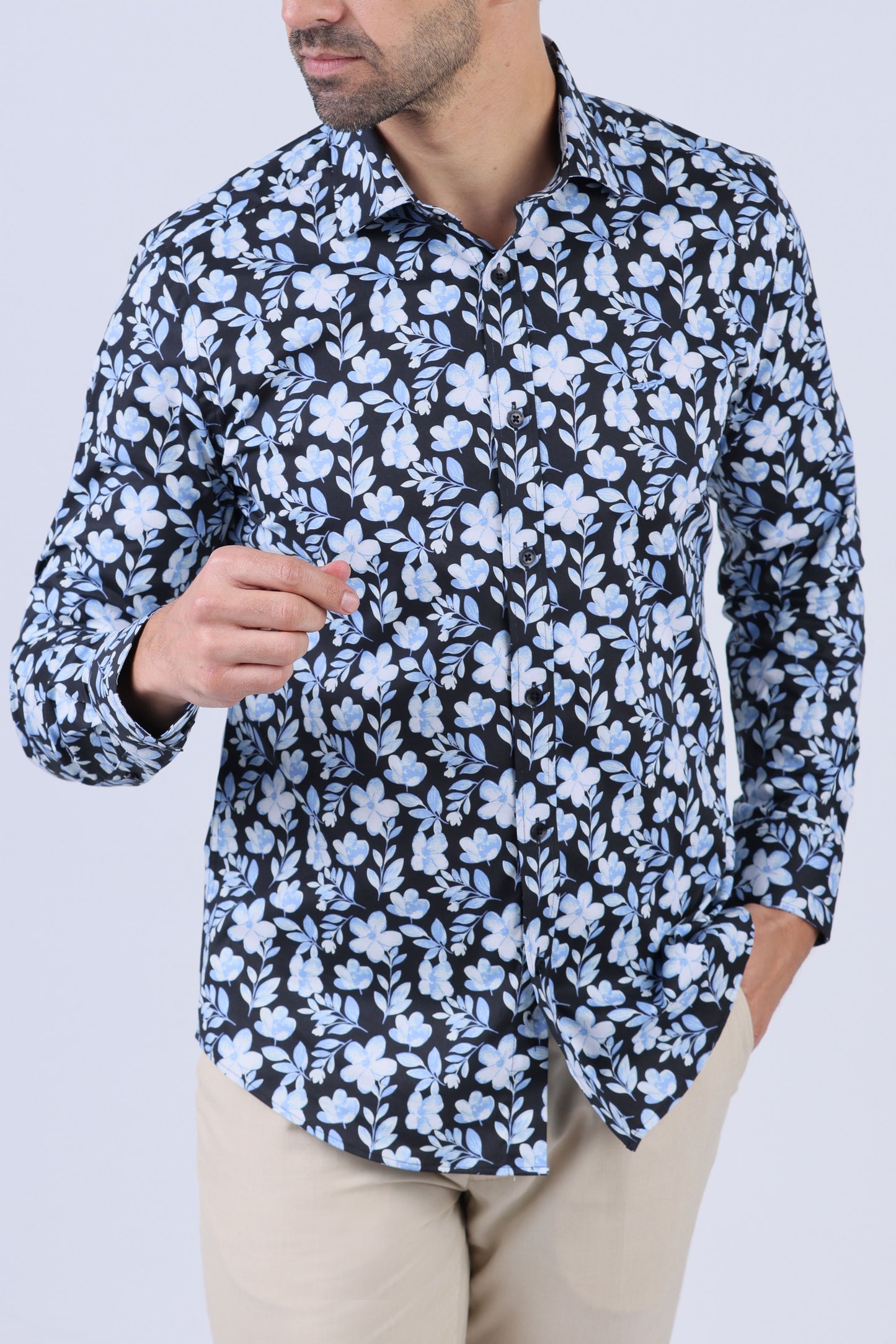 Crocodile Men Evening Slim Fit Shirts - Printed