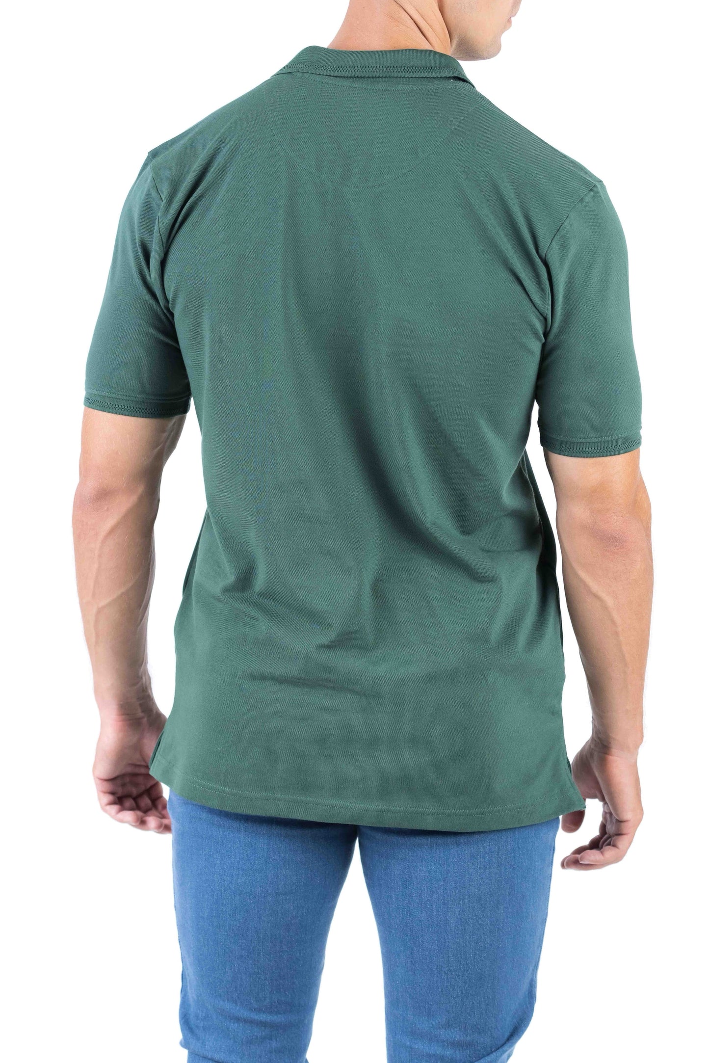 Crocodile Regular Fit Pima Polo - Green Pineneedle