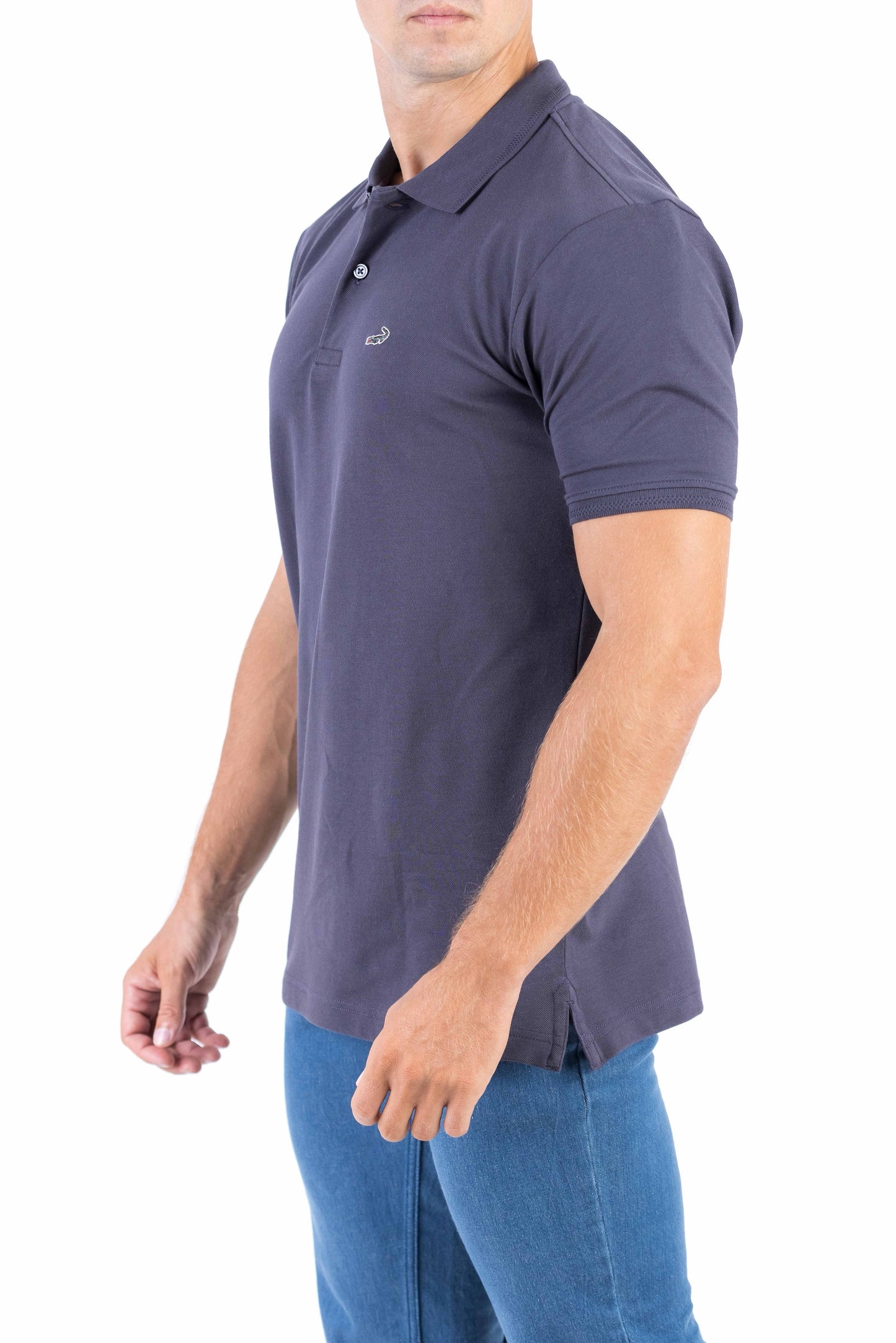 Crocodile Regular Fit Pima Polo - Nine Iron