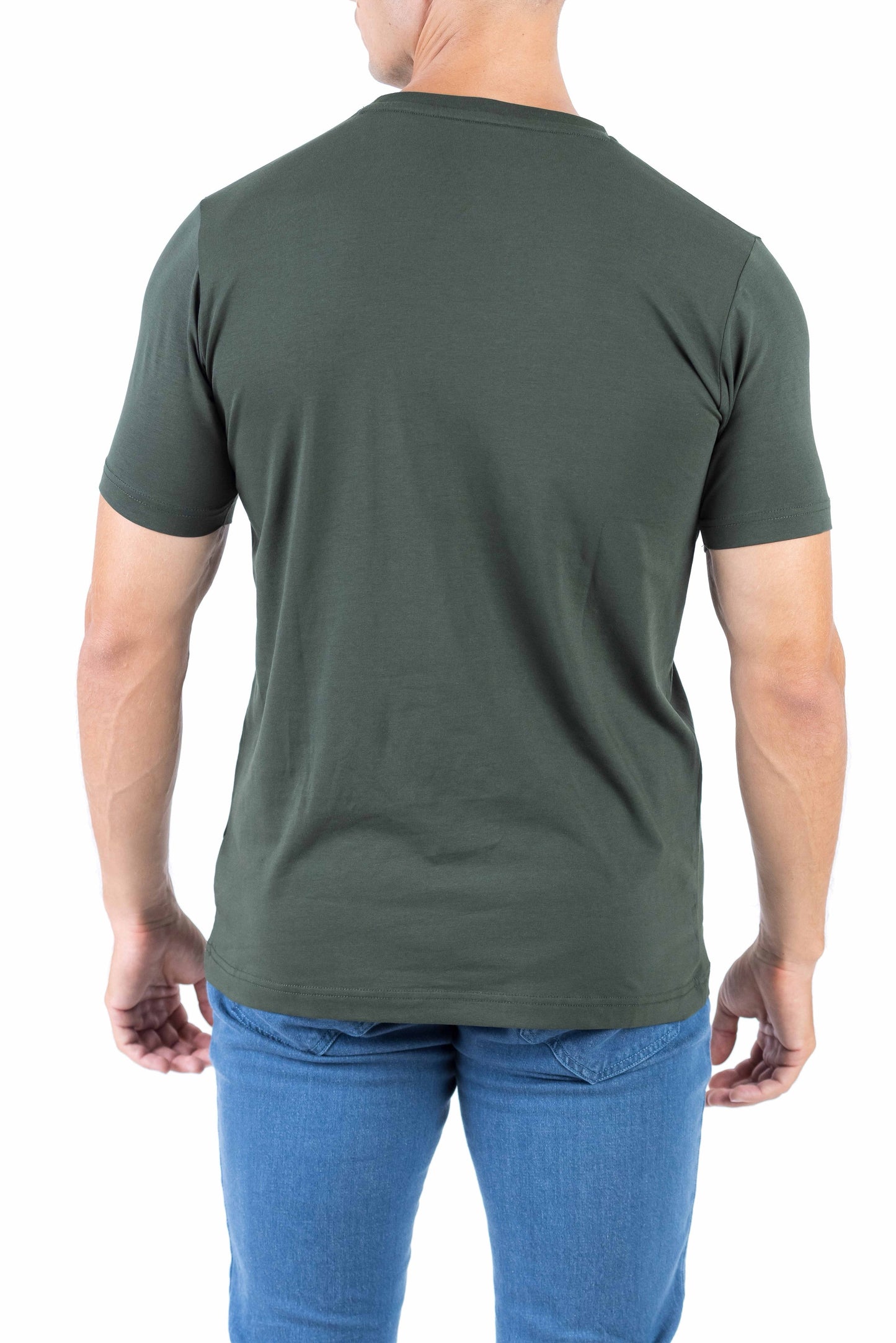 Crocodile Crew Neck Single Jersey Action Fit - Dark Grey