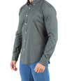 Crocodile Semi Casual Plain Slim Fit Shirt - Posy Green