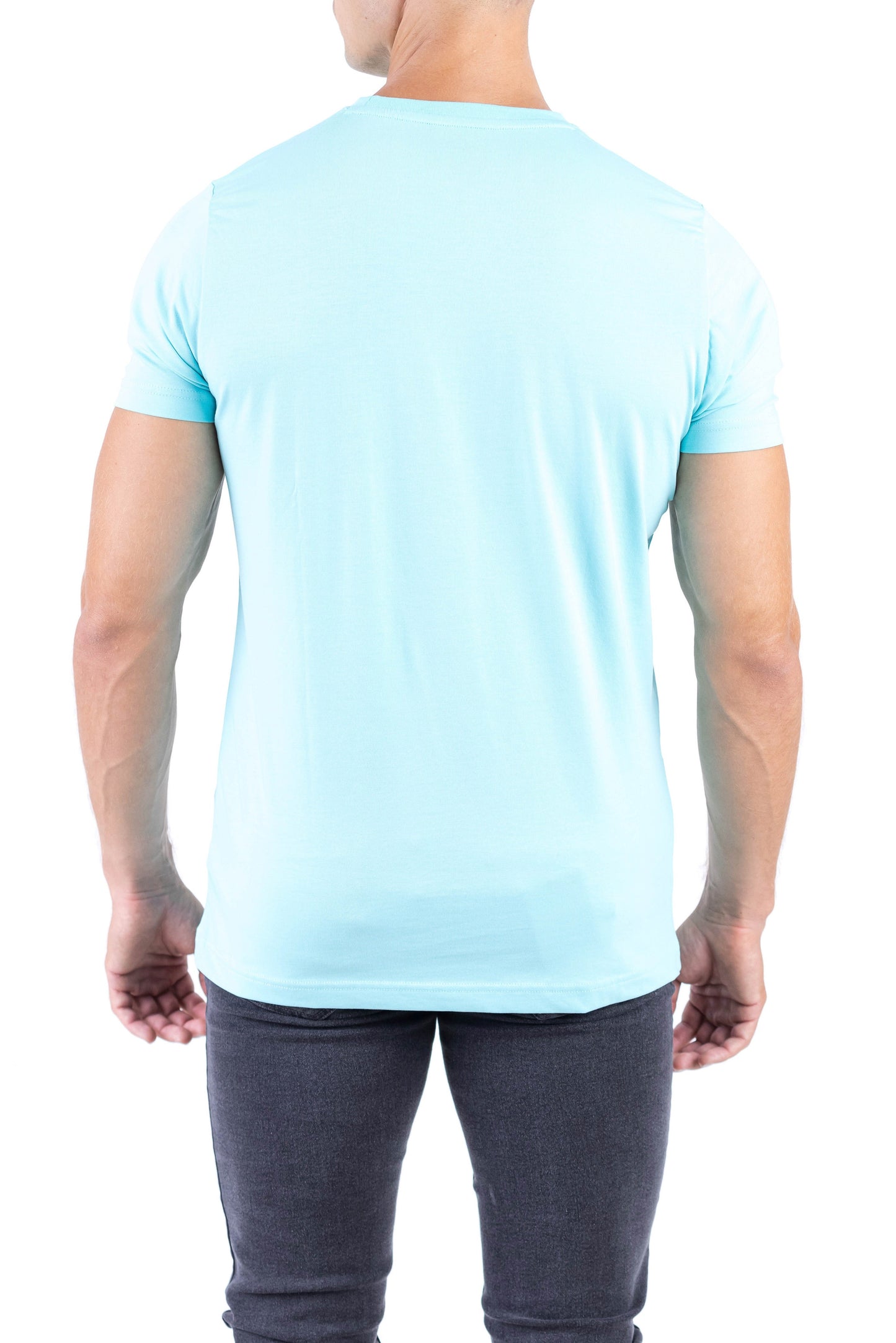 Crocodile Crew Neck Single Jersey Action Fit - Baby Blue
