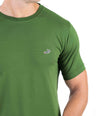 Crocodile Crew Neck Single Jersey Action Fit - Green Storm