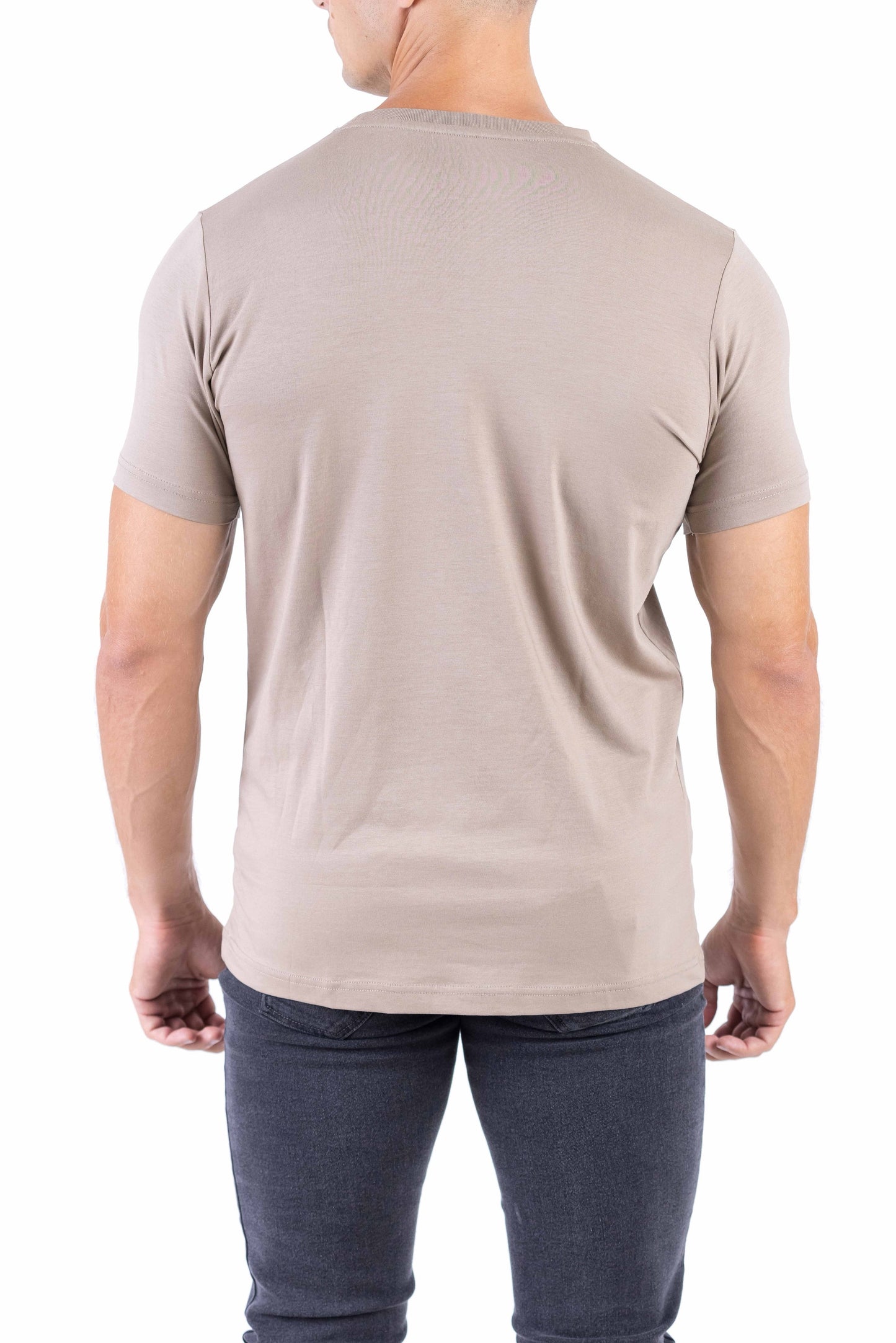 Crocodile Crew Neck Single Jersey Action Fit - Brown