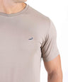 Crocodile Crew Neck Single Jersey Action Fit - Brown