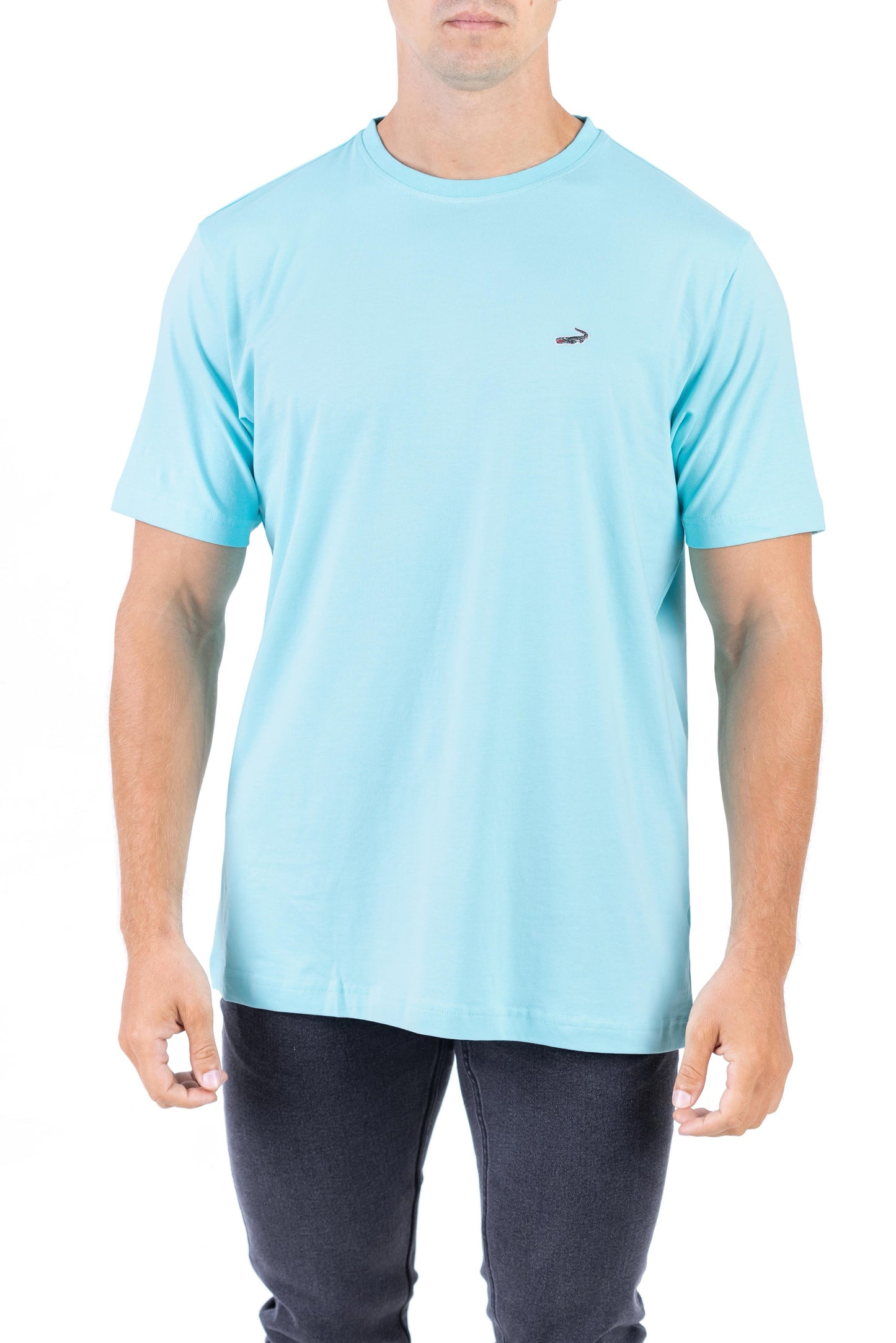 Crocodile Crew Neck Single Jersey Regular Fit - Baby Blue