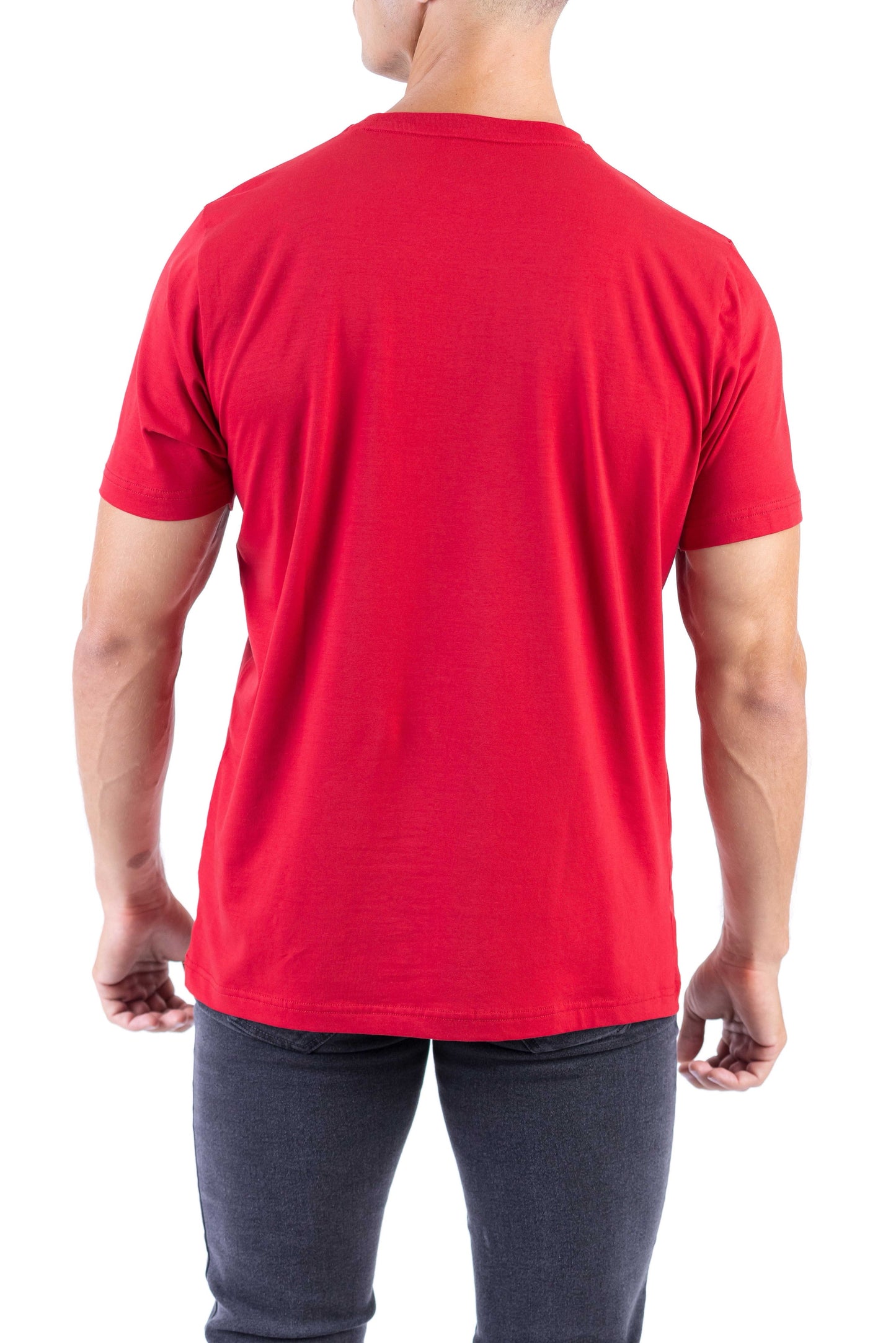 Crocodile Crew Neck Single Jersey Regular Fit - Crimson