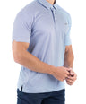 Crocodile Printed Slim Fit Polo - Methly Blue