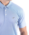Crocodile Printed Slim Fit Polo - Methly Blue