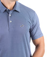 Crocodile Printed Slim Fit Polo - True Navy