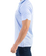 Crocodile Printed Slim Fit Polo - Baby Blue