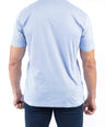 Crocodile Printed Slim Fit Polo - Baby Blue