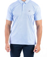 Crocodile Printed Slim Fit Polo - Baby Blue