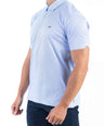 Crocodile Printed Slim Fit Polo - Baby Blue