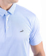 Crocodile Printed Slim Fit Polo - Baby Blue