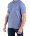 Crocodile Printed Slim Fit Polo - Vista Blue