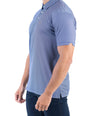 Crocodile Printed Slim Fit Polo - Vista Blue
