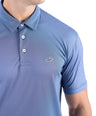Crocodile Printed Slim Fit Polo - Vista Blue