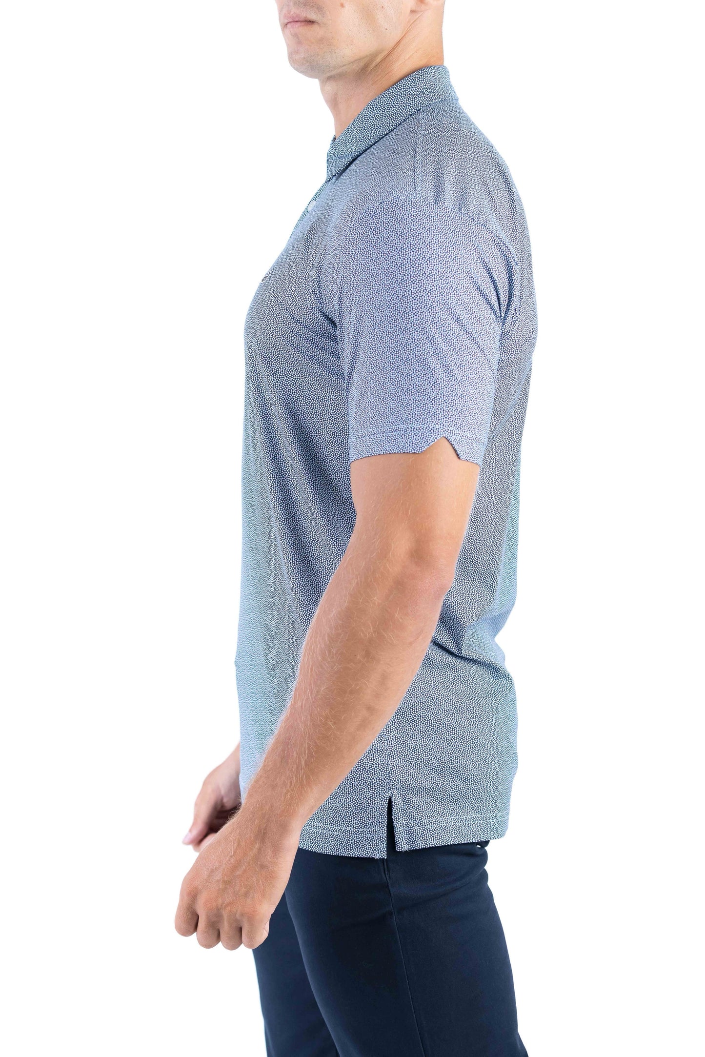Crocodile Printed Slim Fit Polo - Green