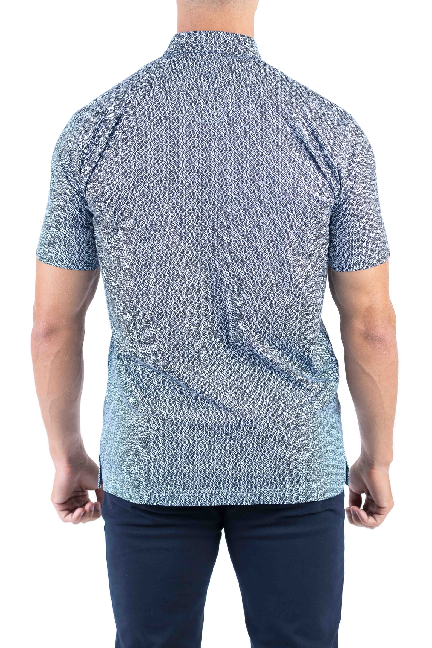 Crocodile Printed Slim Fit Polo - Green