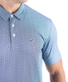 Crocodile Printed Slim Fit Polo - Green